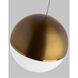 Sean Lavin Akova 1 Light 12 Aged Brass Low-Voltage Pendant Ceiling Light in FreeJack, Aged Brass/Bright Brass, Integrated LED