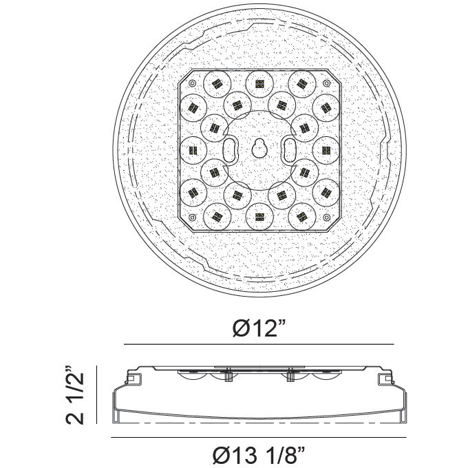 Alexandre LED 13.13 inch White Flush Mount Ceiling Light