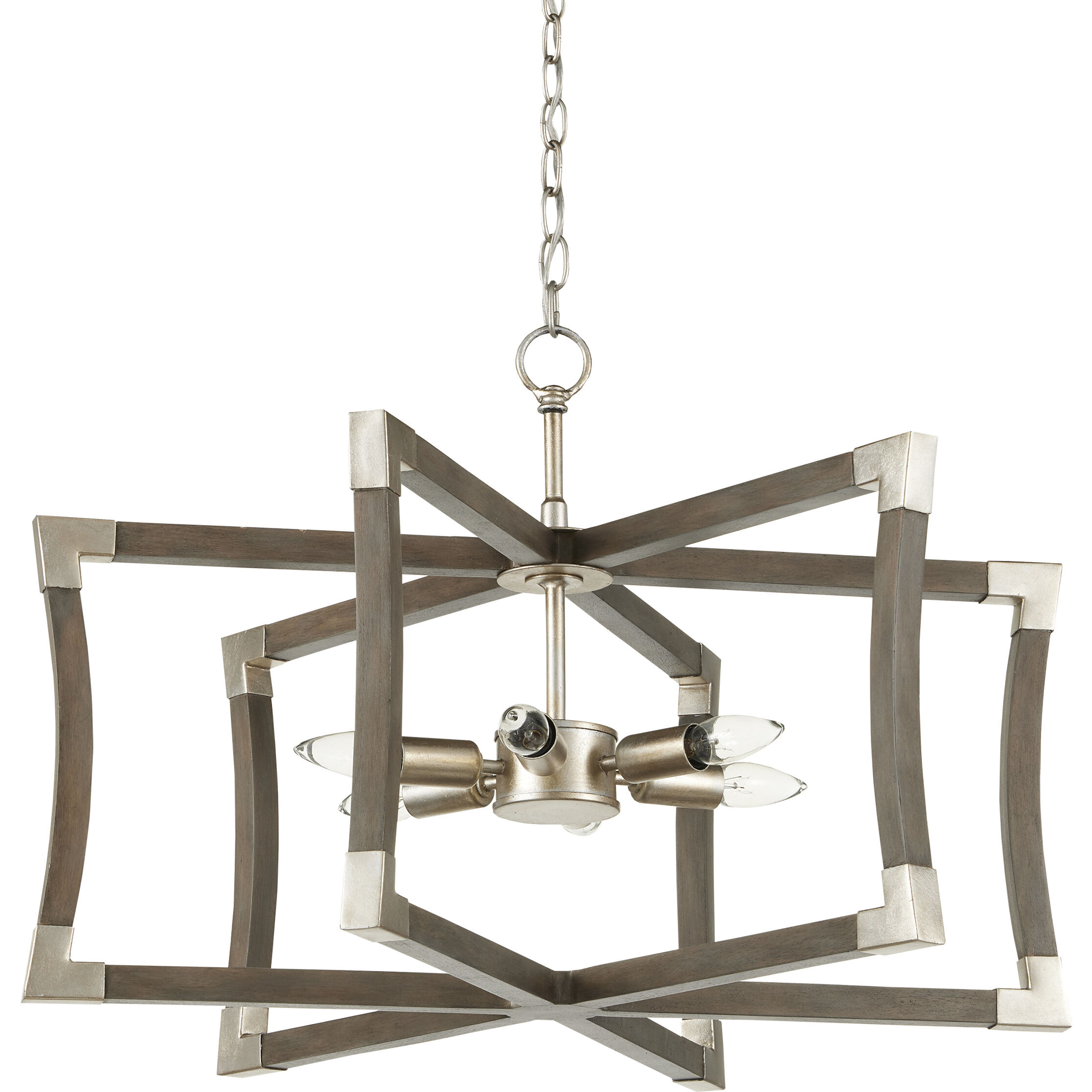 Silver lantern ceiling light sale