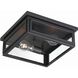 Byron 2 Light 5 inch Matte Black Outdoor Flush
