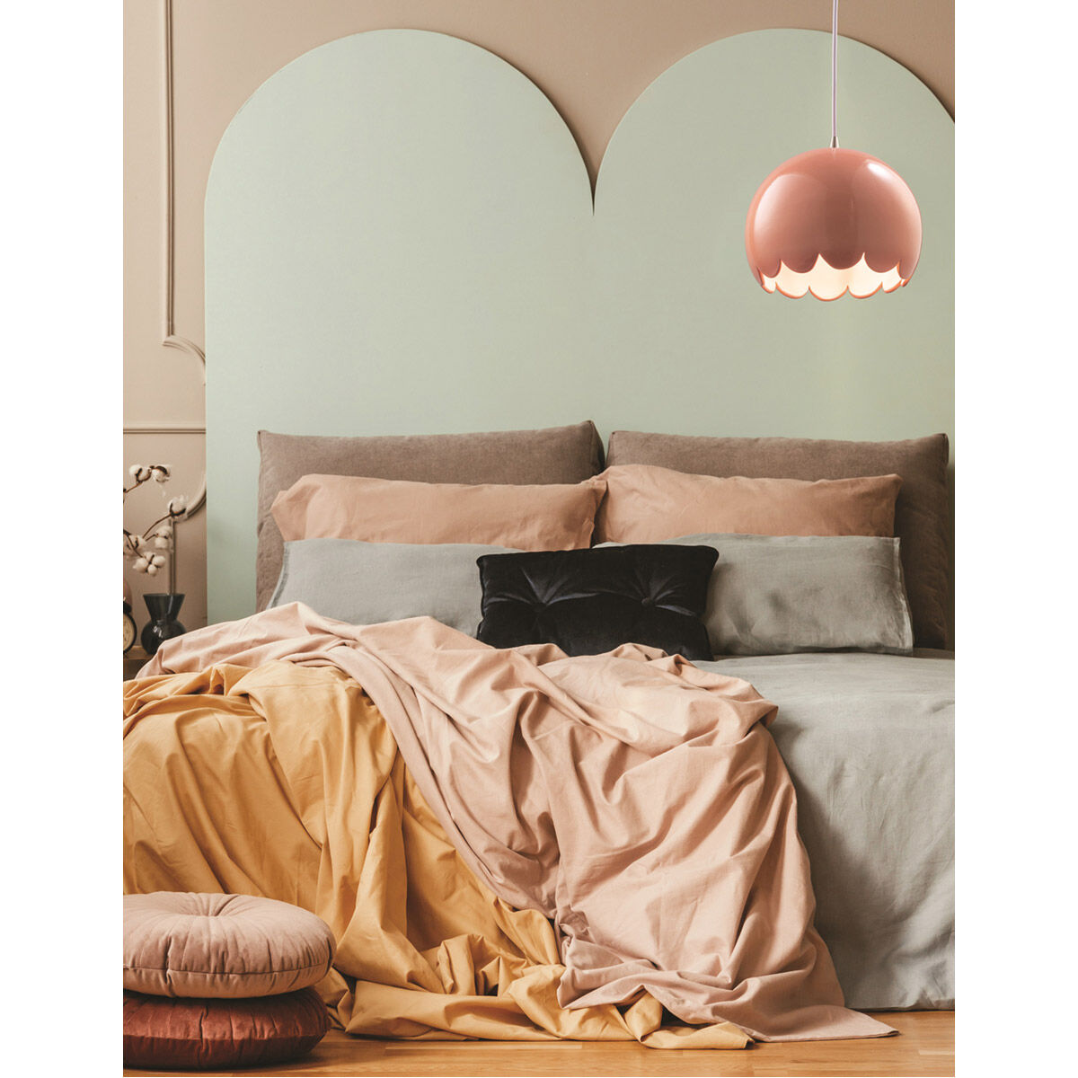 Radiance Collection 1 Light 9 inch Brushed Nickel Pendant Ceiling Light