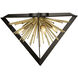 Sunburst LED 20.5 inch Matte Black and Satin Brass Flush Mount Ceiling Light