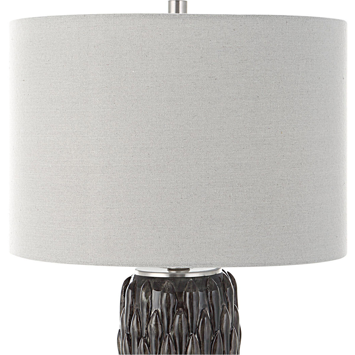 Nettle 27 inch 150.00 watt Mushroom Gray Glaze Table Lamp Portable Light