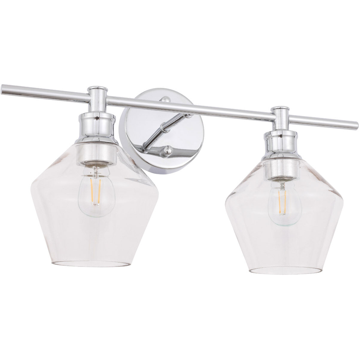 Gene 2 Light 19 inch Chrome Wall sconce Wall Light