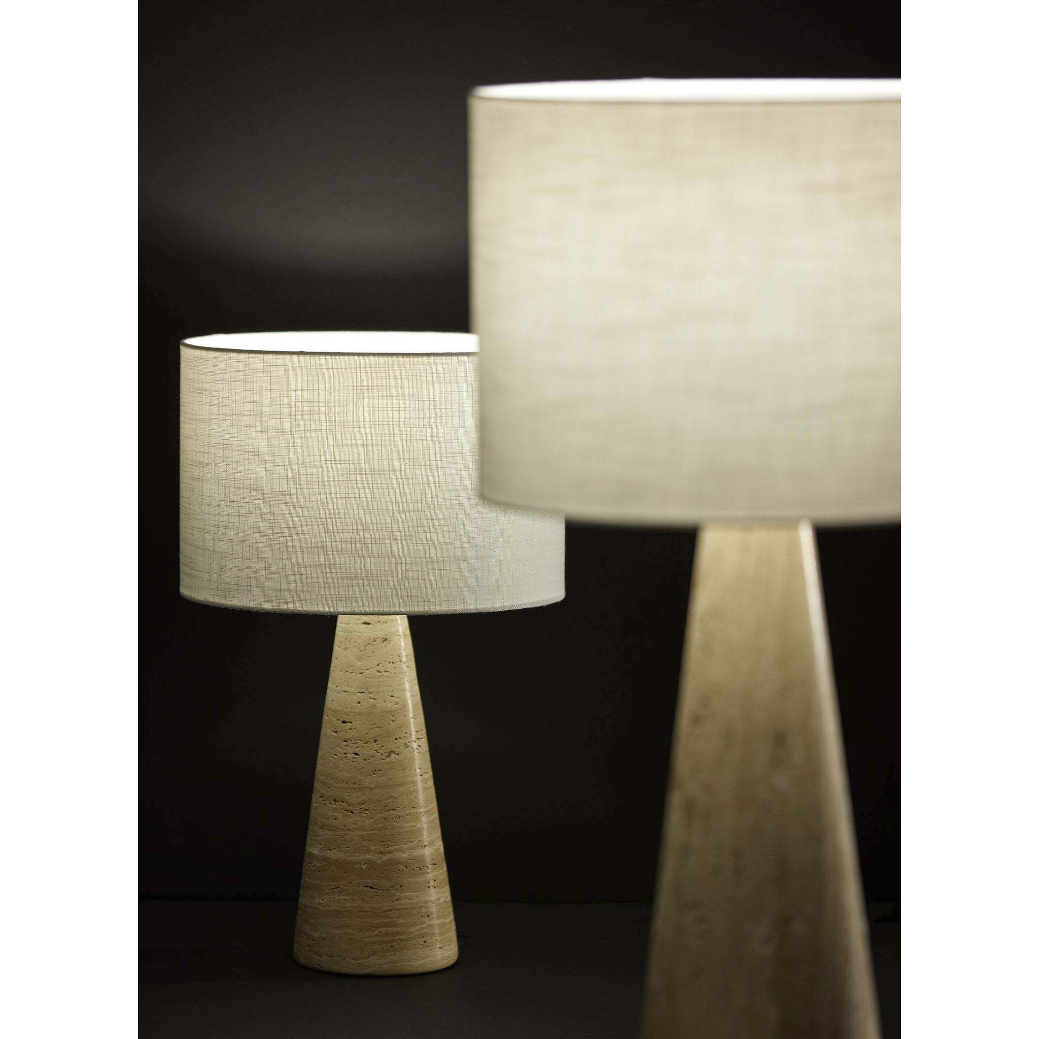 Travis 25.5 inch 150.00 watt Travertine Stone Table Lamp Portable Light
