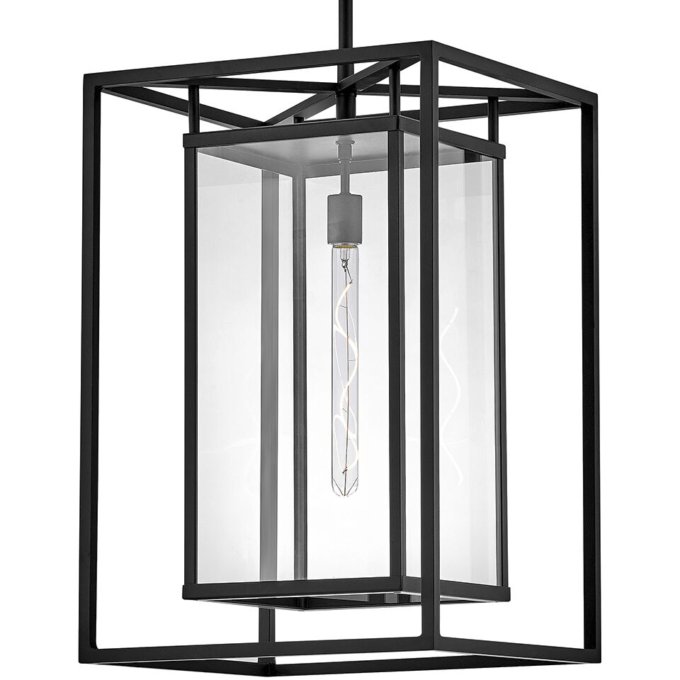 Open Air Max LED 17 inch Black Outdoor Hanging Lantern