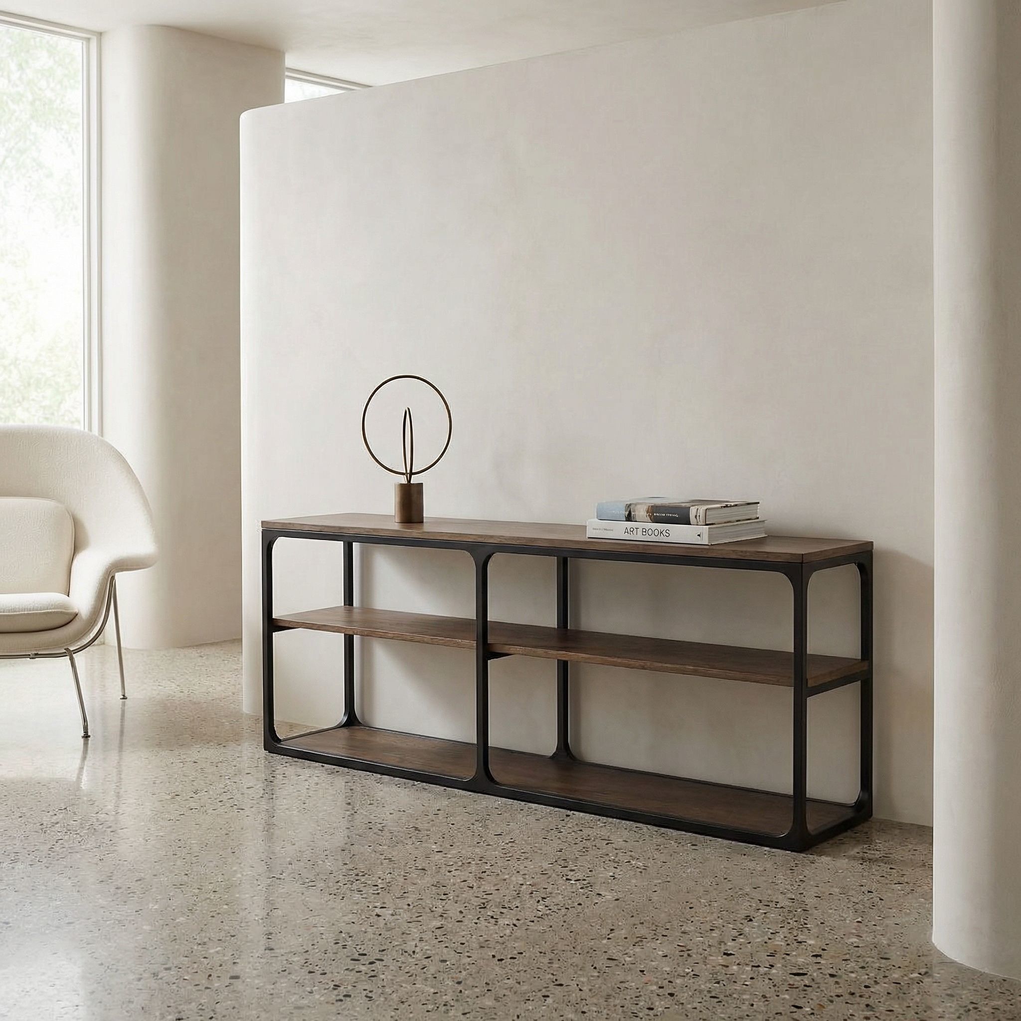 Novie 84 X 15.5 inch Matte Black Console, Large