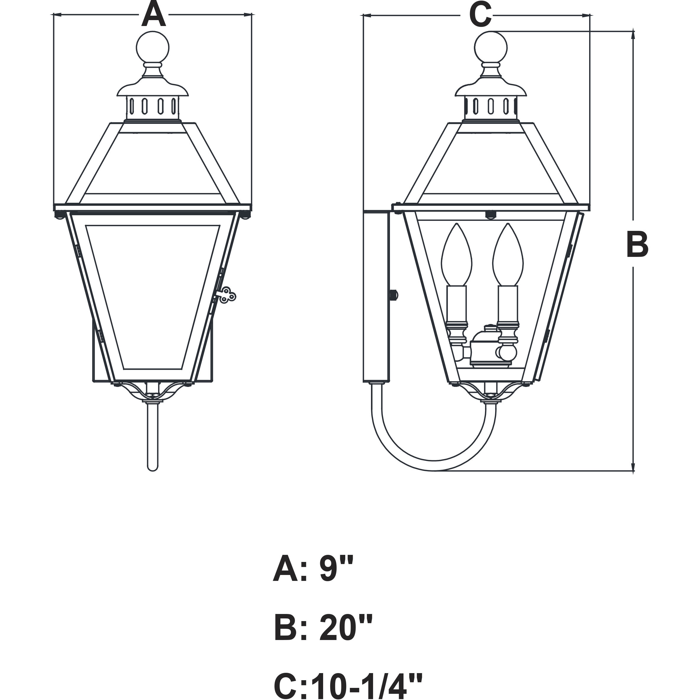 Nottingham LED 20 inch Textured Black Outdoor Wall