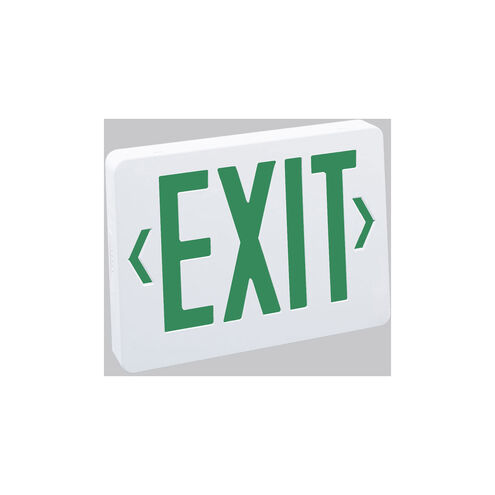 Aaliyah 1 Light Green Letters and Black Housing Exit / Emergency Ceiling Light