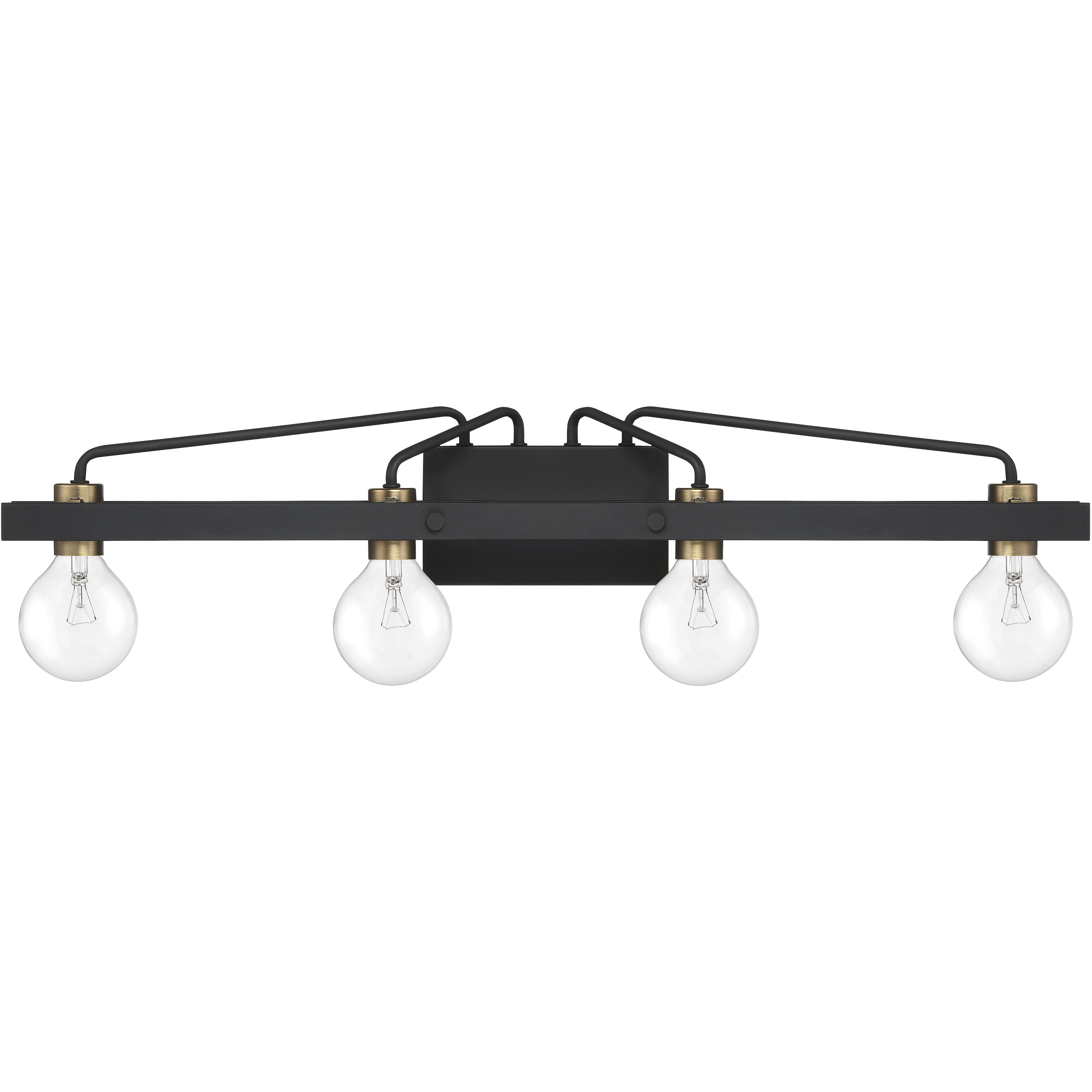 Ravella 4 Light 33 inch Black Bath Light Wall Light