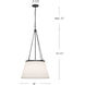 Alora Mood Speakeasy Pendant Ceiling Light in Matte Black