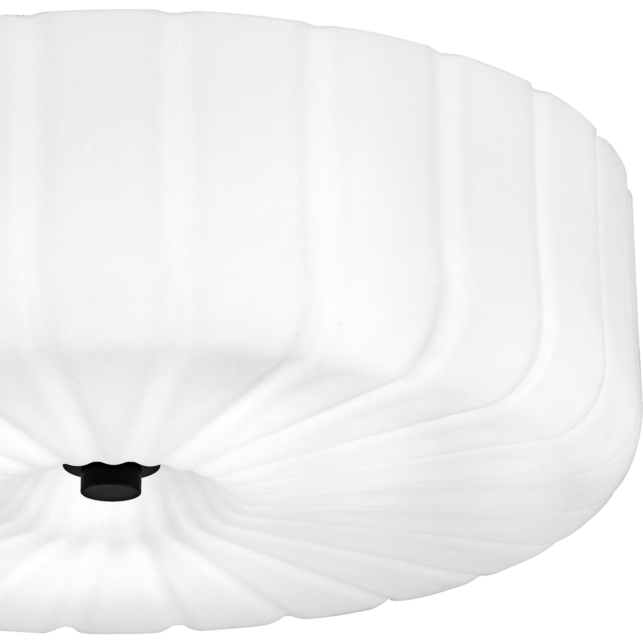 Oberman LED 15 inch Matte Black Flush Mount Ceiling Light, Medium