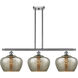 Ballston Large Fenton LED 38 inch Brushed Satin Nickel Island Light Ceiling Light in Mercury Glass, Ballston
