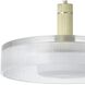 Como 1 Light 18 inch Champagne Gold Convertible Pendant Ceiling Light