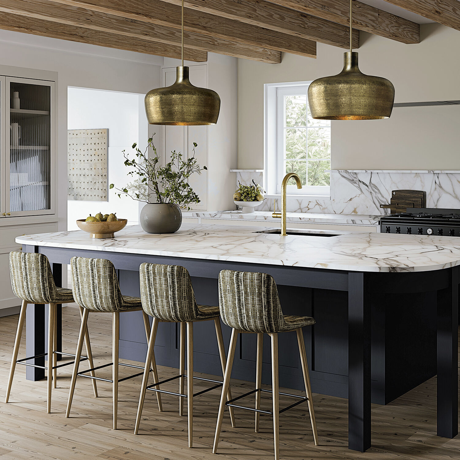 Myriah 1 Light 19.5 inch Tibetan Hammered Brass Pendant Ceiling Light