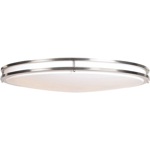 Solero Oval LED 18 inch Brushed Steel Flush Mount Ceiling Light