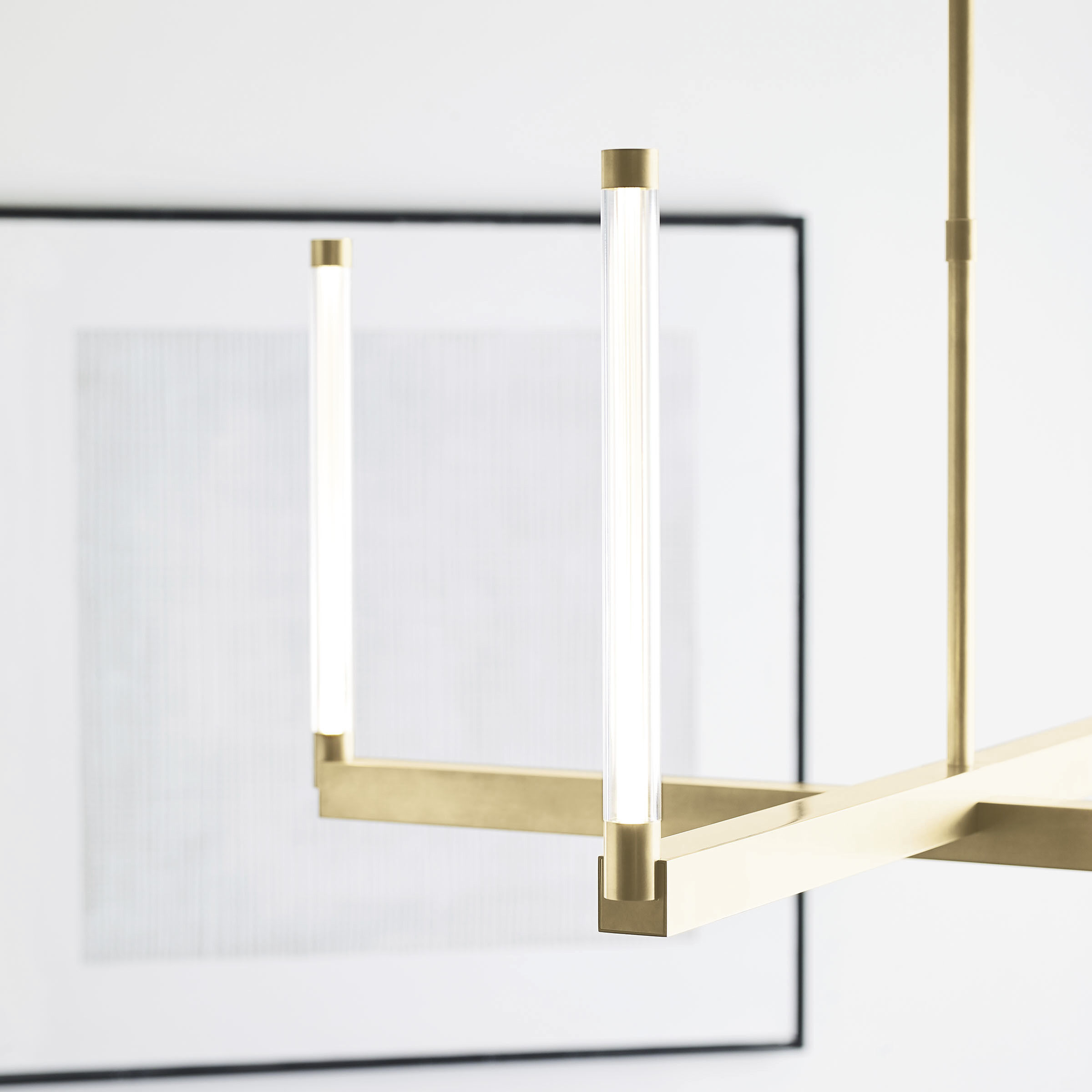 Kelly Wearstler Phobos LED 36 inch Natural Brass Chandelier Ceiling Light in 120V, Integrated LED