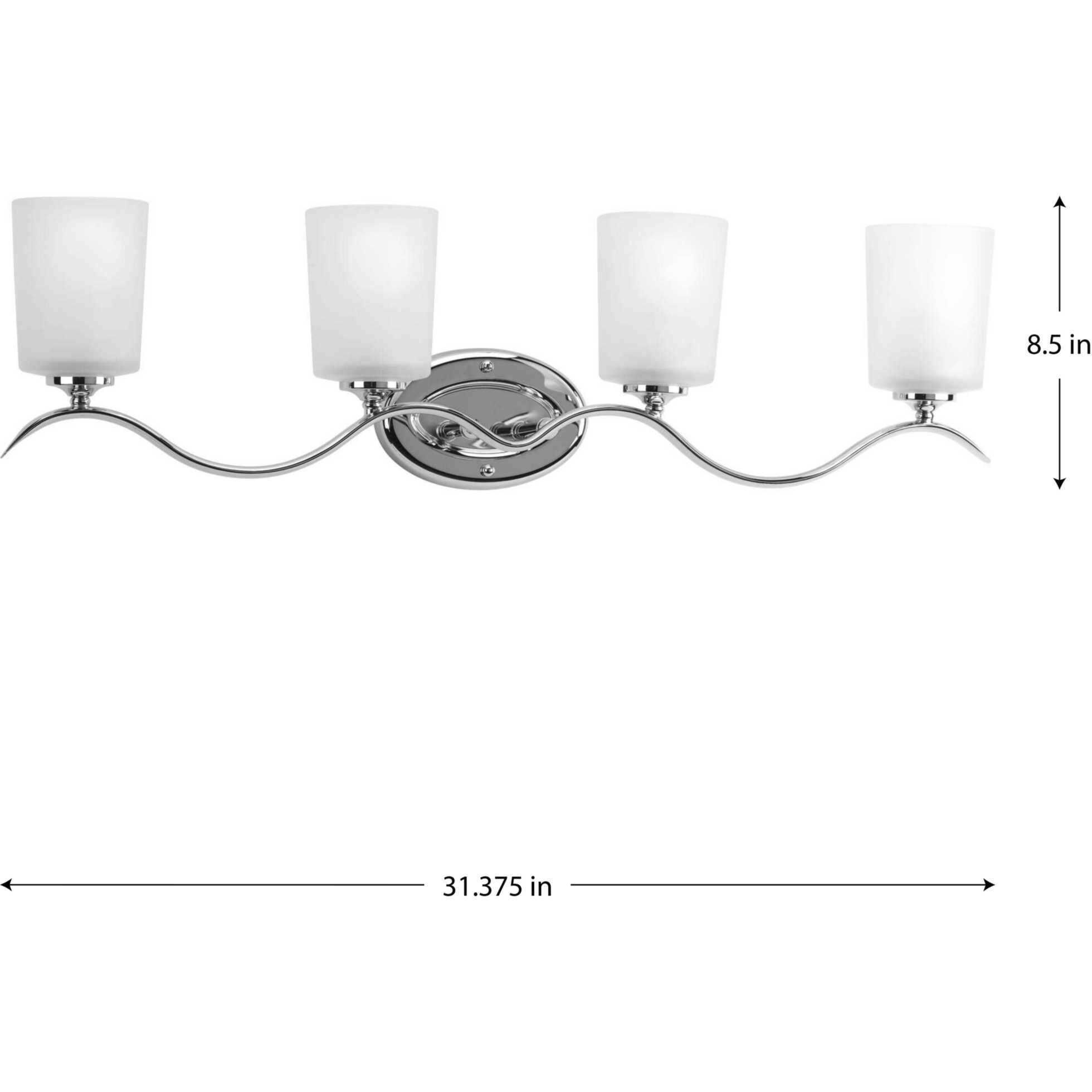 Inspire 4 Light 31 inch Polished Chrome Bath Vanity Wall Light