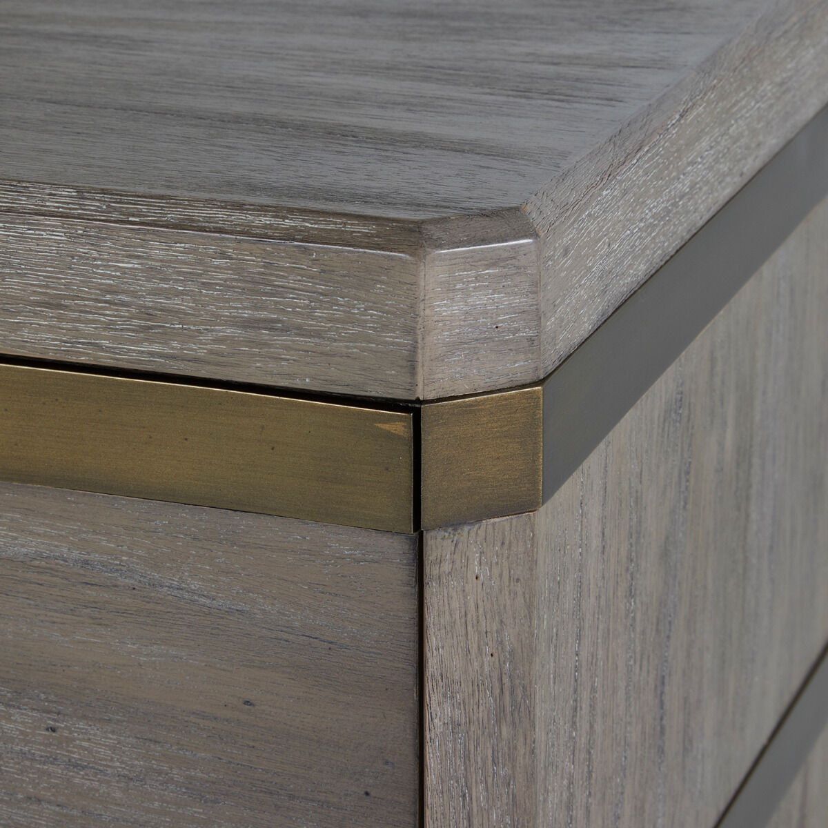 Gillespie Brushed Grey / Stained Brass Chest