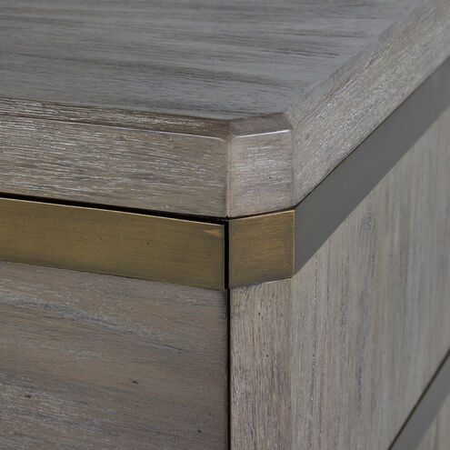 Gillespie Brushed Grey / Stained Brass Chest
