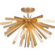 Confluence 6 Light 20 inch Piastra Gold Flush Mount Ceiling Light