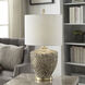 Lalita 29 inch 150.00 watt Gold Finished Poly Resin Base With Gold Metal Base Table Lamp Portable Light