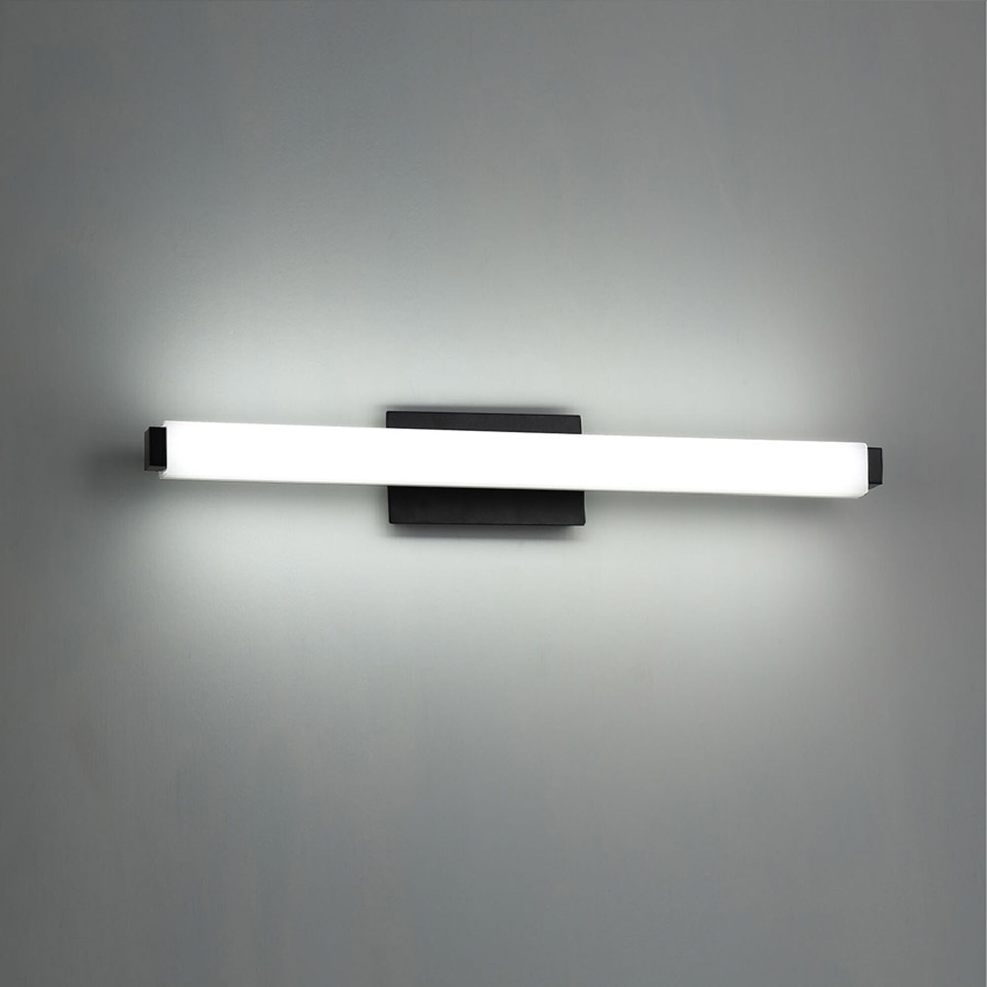 Mini Vogue LED 19.75 inch Black Bath Vanity & Wall Light in 3500K, 18in.