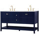 Theo 60 X 22 X 34 inch Blue Vanity Sink Set