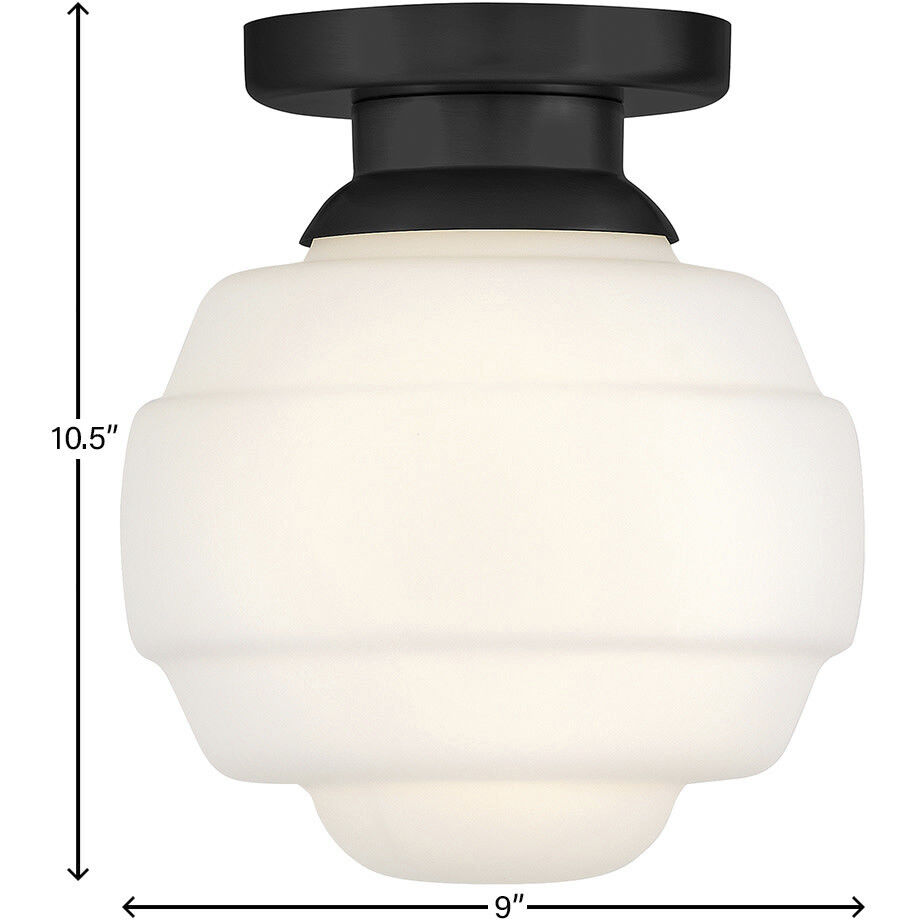 Penny 1 Light 9 inch Black Flush Mount Ceiling Light, Extra Small
