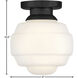 Penny 1 Light 9 inch Black Flush Mount Ceiling Light, Extra Small