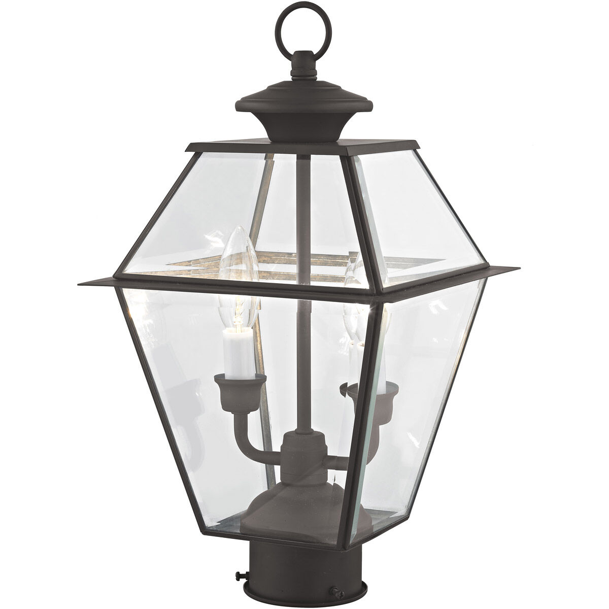 Westover 2 Light 17 inch Bronze Outdoor Post Top Lantern