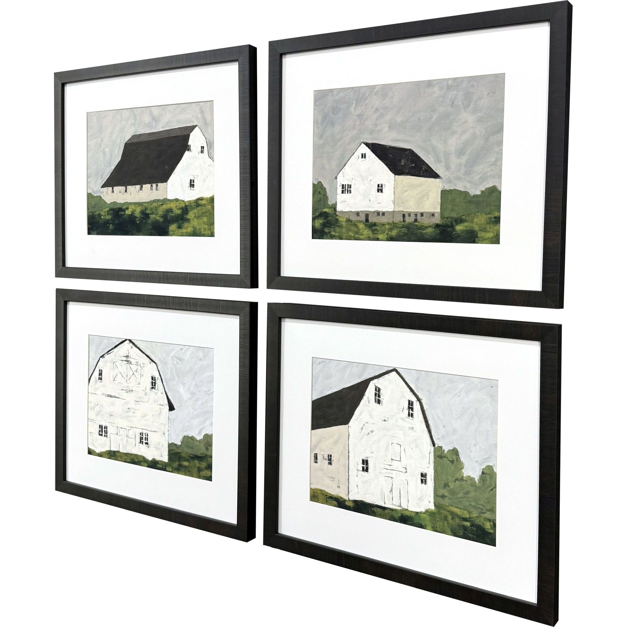 Rural Escape Multi and Green and White and Black Framed Art, Propac