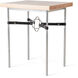 Equus 26 X 22 inch Natural Iron with Vintage Platinum Side Table, Wood Top
