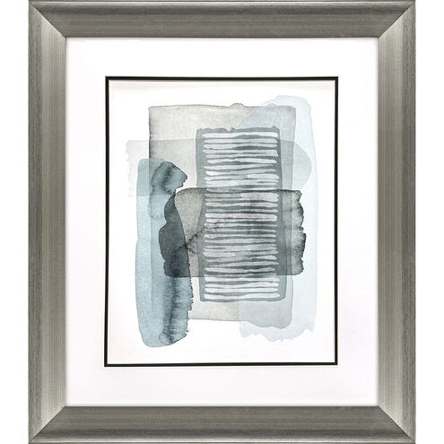 Up the Ladder Teal and Gray and Black and Multi Framed Art