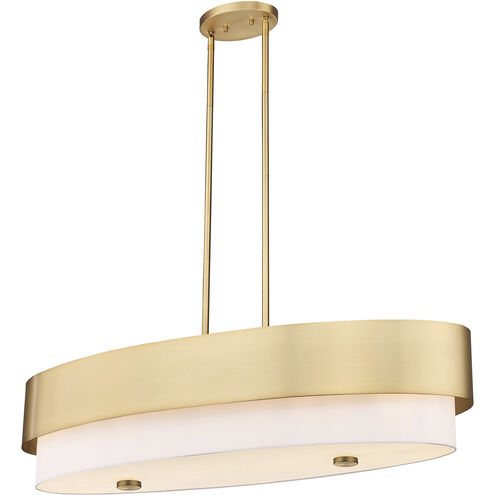 Counterpoint 5 Light 42 inch Modern Gold Linear Chandelier Ceiling Light