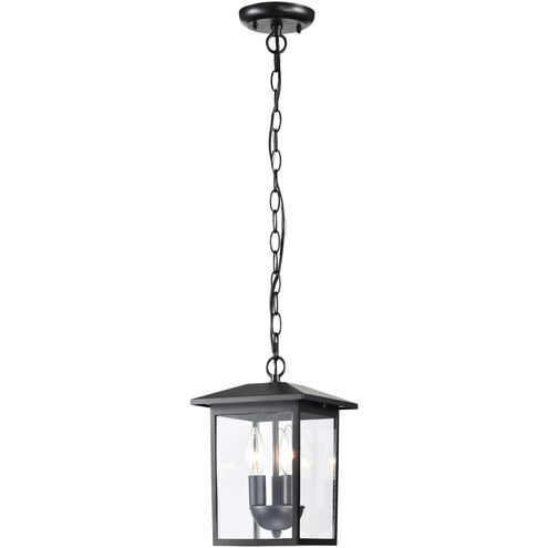 Jamesport 8 inch Matte Black Outdoor Hanging Lantern