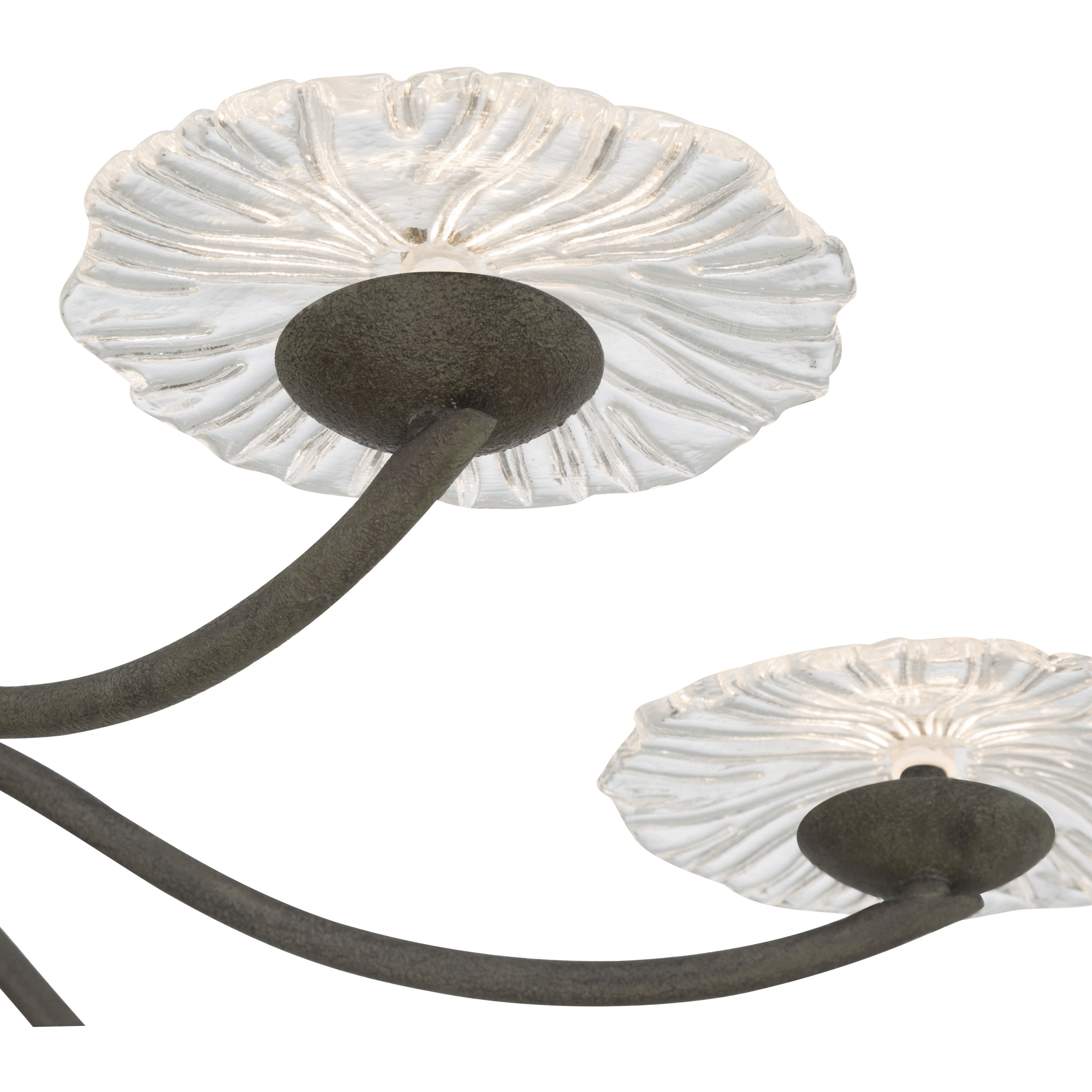 Coral Bloom 8 Light 30.5 inch Black Slate Chandelier Ceiling Light