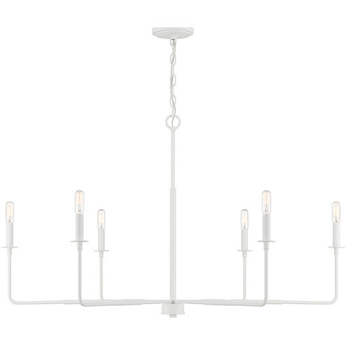 Salerno 6 Light 42 inch Bisque White Chandelier Ceiling Light, Essentials
