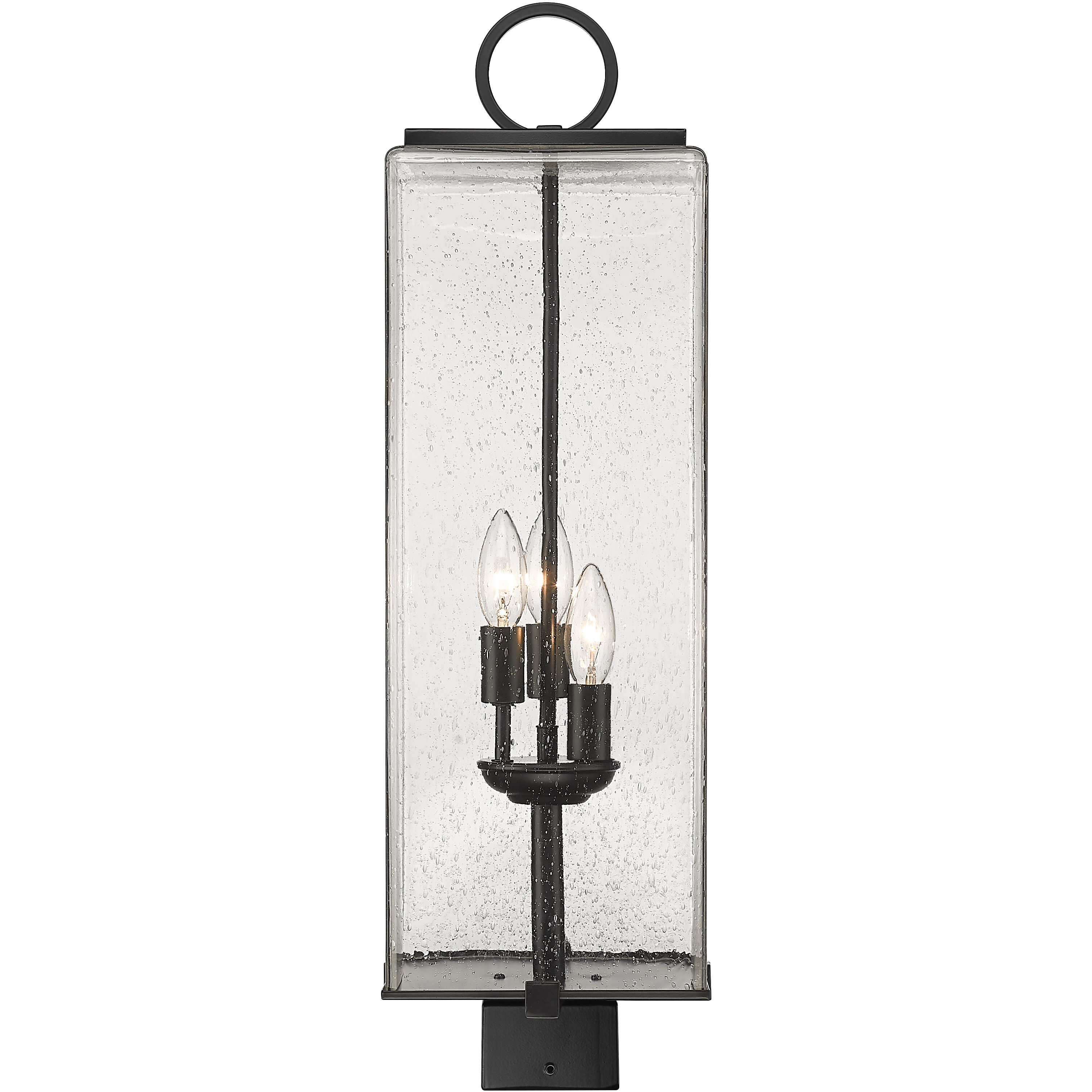 Sana 3 Light 26.25 inch Black Outdoor Post Mount Fixture