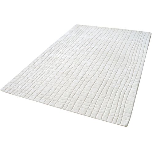 Blockhill 96 X 60 inch Cream Rug, Handwoven