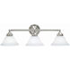 Bella 3 Light 26.5 inch Polished Steel Wall Lamp Wall Light