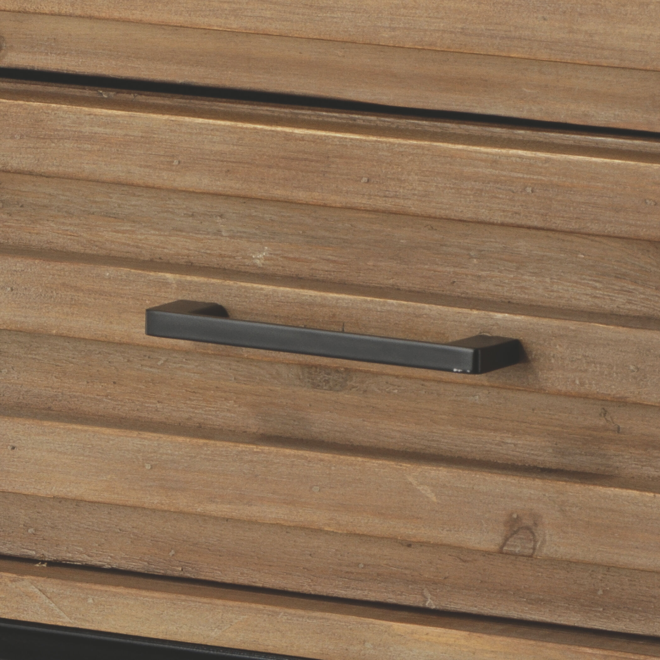 Logan 46.75 X 15.75 inch Natural Wood and Black Metal Console