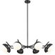 Realm Sphere 8 Light 44 inch Matte Black Chandelier Ceiling Light