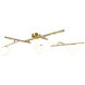 Modena LED 34.5 inch Plated Brushed Brass Semi-Flush Mount Ceiling Light