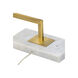 Dual-Bend Hanging Arm 25.2 inch 60 watt Gold/White Table Lamp Portable Light