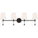 C&M by Chapman & Myers Hanover 4 Light 34.13 inch Aged Iron Bath Vanity Wall Sconce Wall Light 