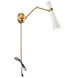 Blaze 1 Light 4 inch White Wall Sconce Wall Light in Aged Gold Brass and White