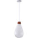 Canada 1 Light 7 inch White Pendant Ceiling Light
