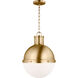 TOB by Thomas O'Brien Hanks LED 13.25 inch Satin Brass Pendant Ceiling Light