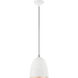 Arlington 1 Light 10 inch White with Brushed Nickel Accents Pendant Ceiling Light